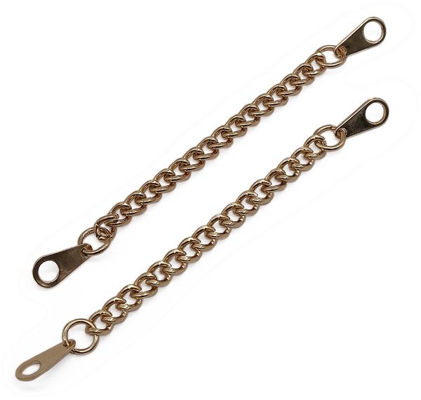 Вешалка-цепочка для одежды 100х5 мм, золото, 10 шт