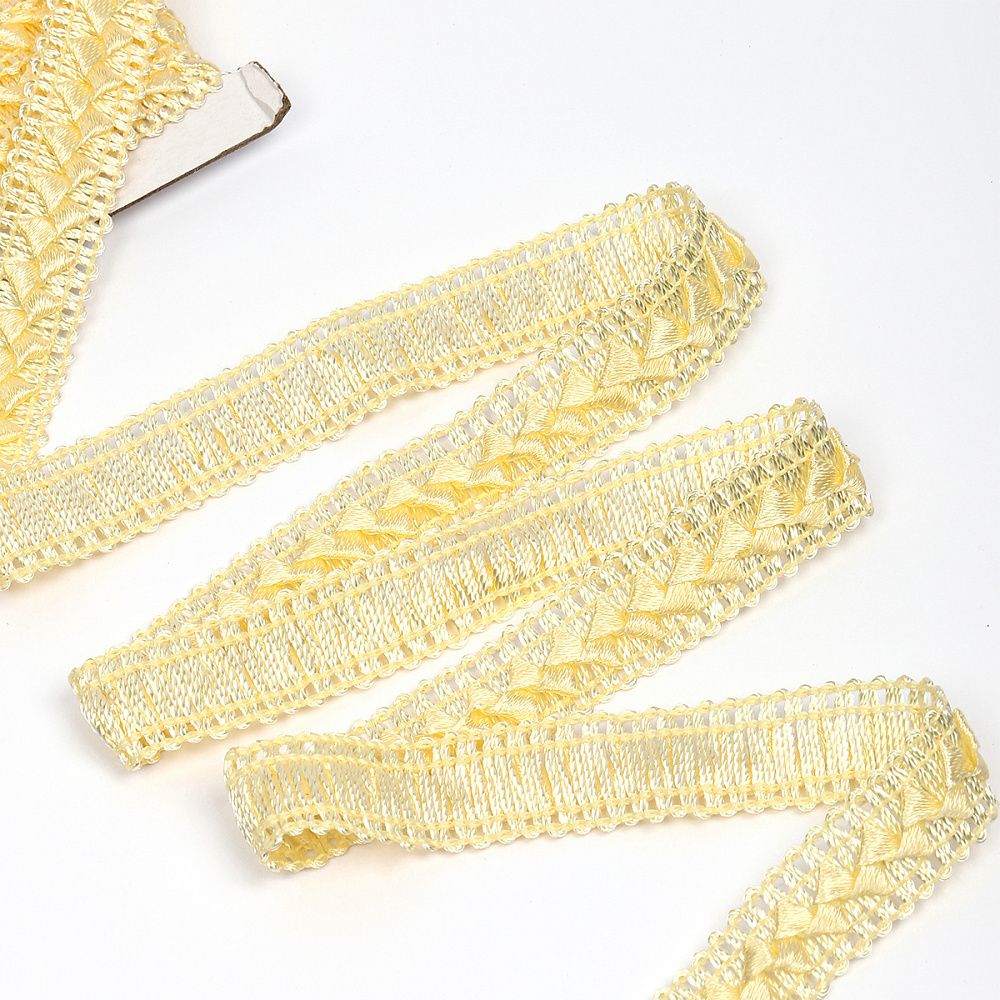 Тесьма декоративная Самоса V03 18 мм, цв.02 молочный уп.9м