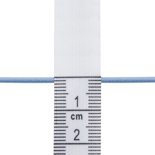 Резинка шляпная (шнур эластичный) ⌀2.0 мм / 30 метров, голубой