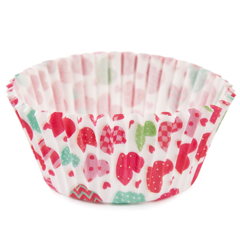 Формы для выпечки бумажные (капсулы) 5 см, 5х3 см, 24 шт, №03 сердечки, S-Chief PPC-0007