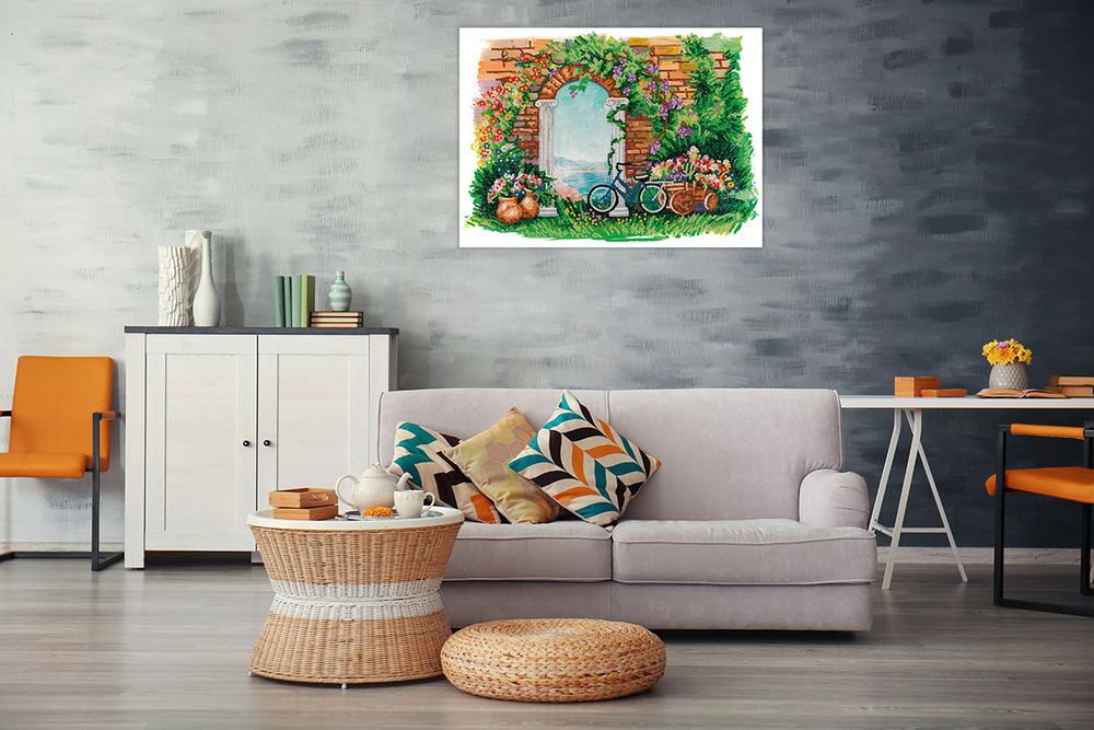 Алмазная (кристальная) мозаика Фрея, на подрамнике Прованс, 40х30 см