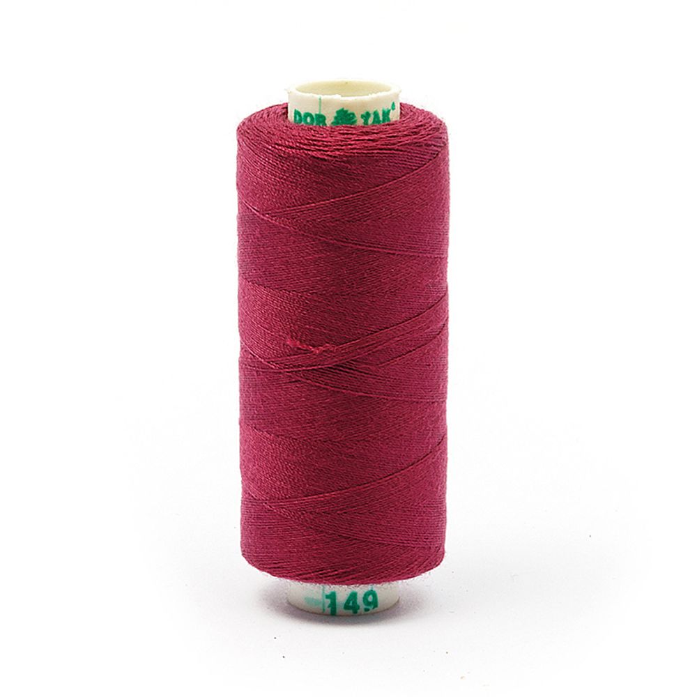 Нитки швейные бытовые Dor Tak 40/2, 366 м / 10 кат., 149 бордовый
