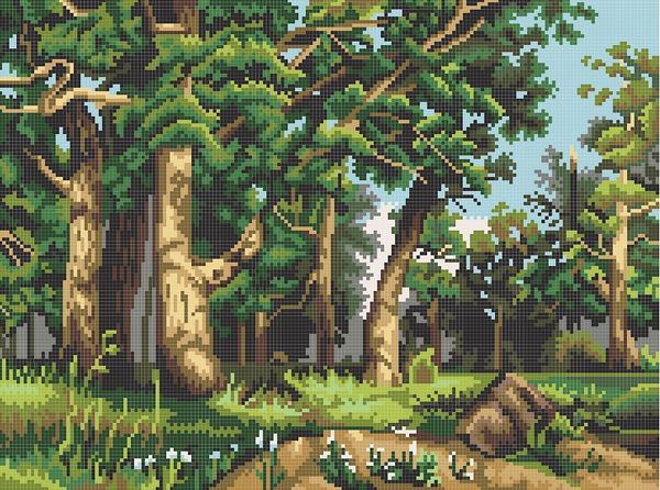Рисунок для вышивания (канва) Конек 7823, Дубовая роща 29х39 см