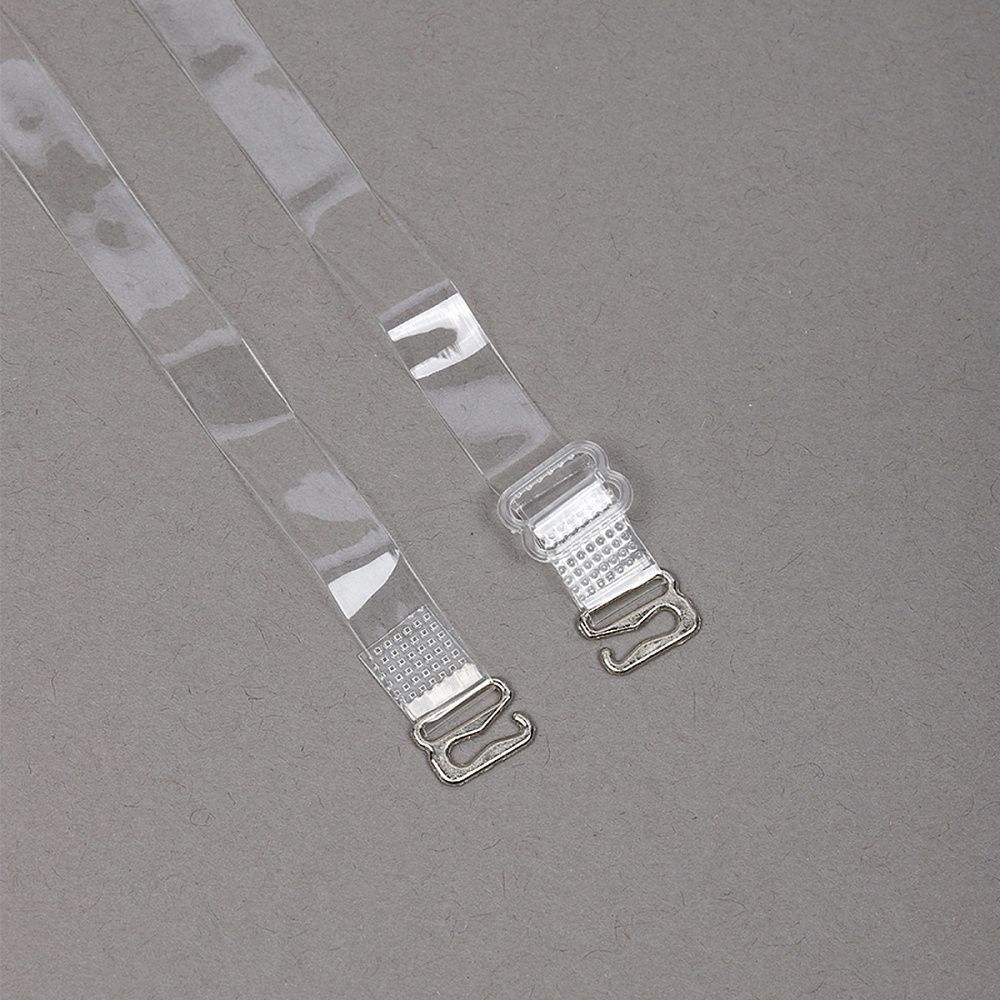 Бретели для бюстгальтера 10 мм, цв.прозрачный глянцевый, никель, TBY.0T102, уп 10 пар