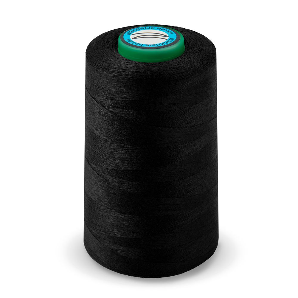 Нитки универсальные Nitka 40/2, 4570 м (5000 ярд) / 1 кат., 000 черный