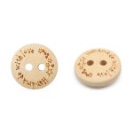 Пуговицы на 2 прокола Handmade 20L (12,5мм), дерево (Milk (молочный)), W21, 36 шт