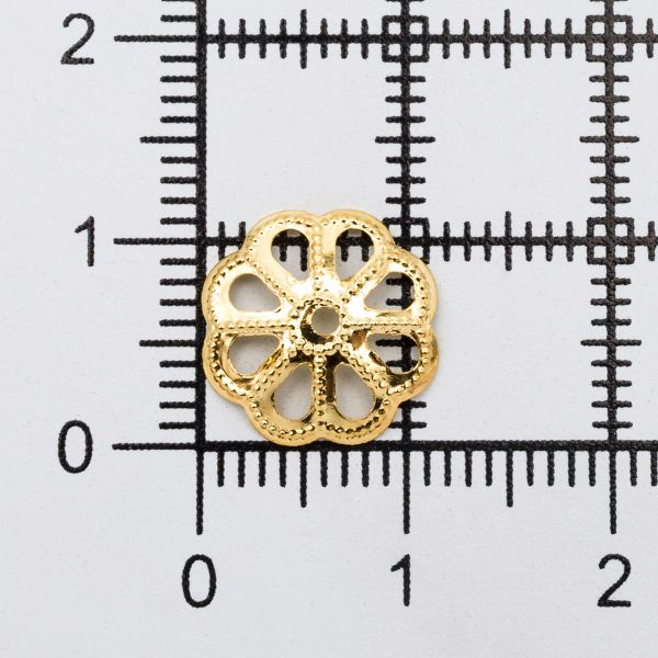 Шапочка для бусин, 12мм 30 шт/упак, Astra&Craft (Золото), 4AR199