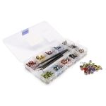 Сет №4 люверс №3 цвета в ассортименте и инструмент для установки, New Star