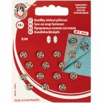 Кнопка пришивная металл ⌀7.0 мм, 15 шт, никель, KOH-I-NOOR 10 (KIN1000 №0)