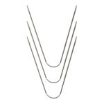 Спицы чулочные металл гибкие ⌀2.5 мм, 21 см, никель, Gamma KNF-3