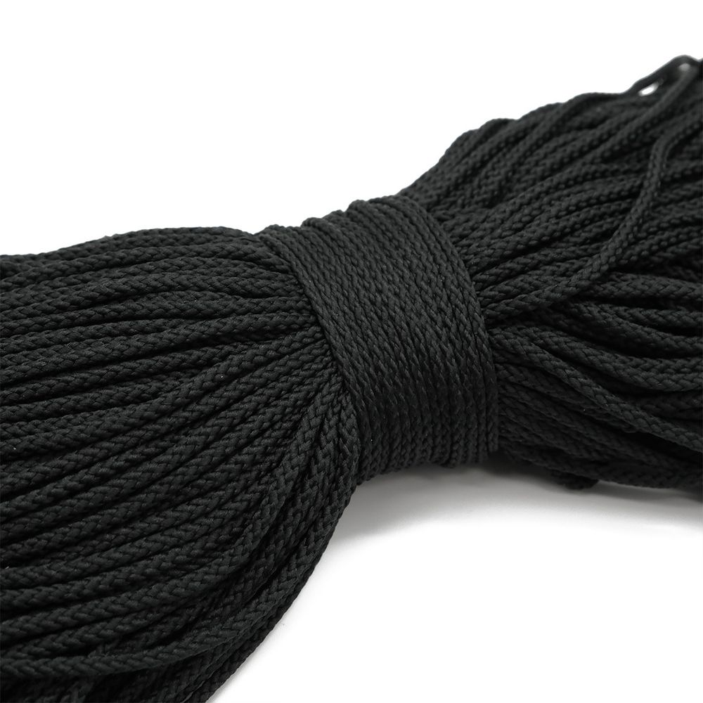 Шнур плетеный ⌀4.0 мм / 200 метров, 005 черный