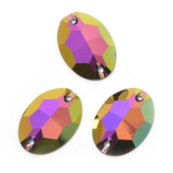 Стразы пришивные акриловые (Resin) Tesoro Crystal цв. 2 18х25 мм уп. 5 шт