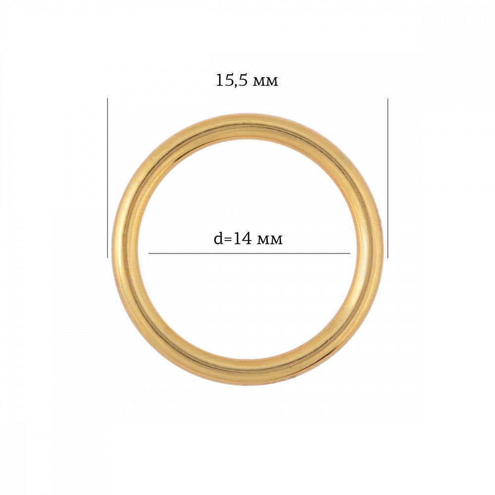 Кольца для бюстгальтера металл ⌀14.0 мм, 16 золото, Arta, 50 шт