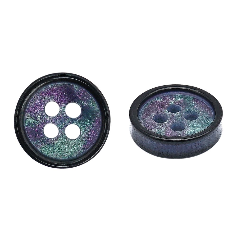 Пуговицы 4 прокола 18L (11мм), пластик (col.03 темно-синий), CB_M-57, 72 шт