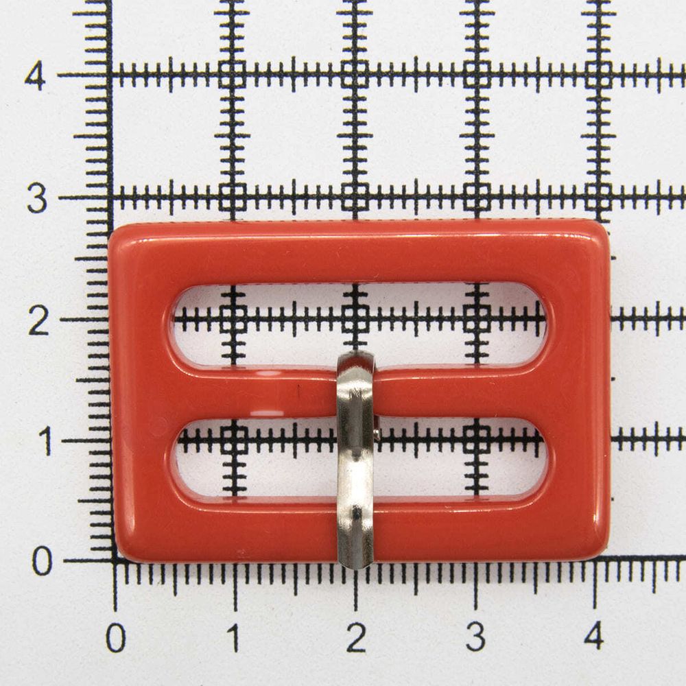 Пряжка с язычком 30 мм, 820 красный, 10 шт /TOS/