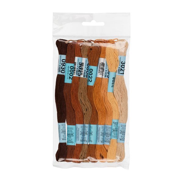 Набор мулине Gamma, 10, 9х8 м, Коричневый