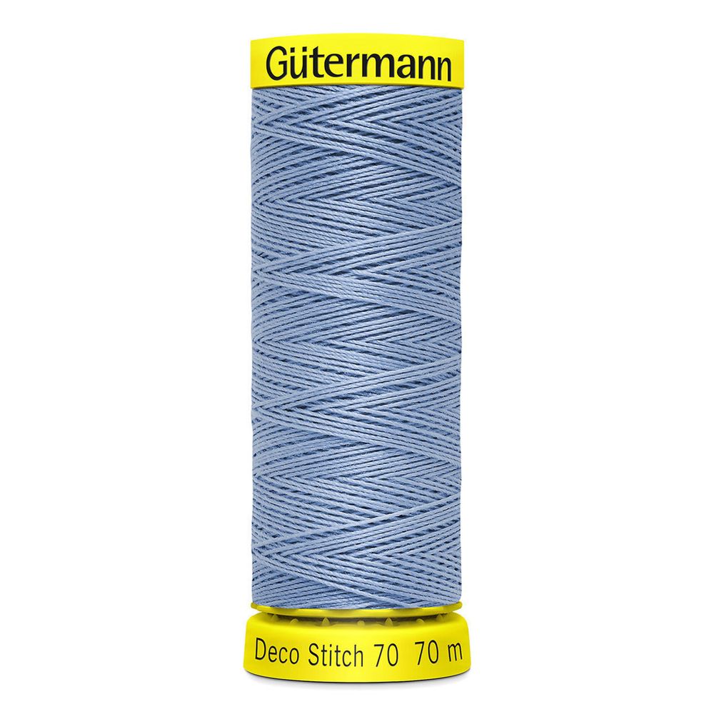 Нитки отделочные Gutermann Deco Stitch 70, 70м, 143 серо-голубой, 5 катушек