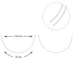 Косточки для бюстгальтера (каркасы) металл 132х220 мм, 100 шт