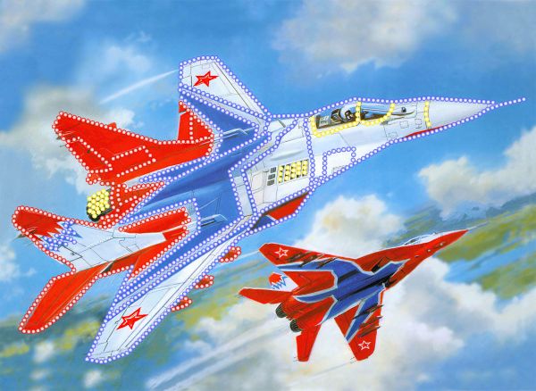 Рисунок для вышивания Матренин Посад (шелк), 28х34 -4164 Авиа шоу