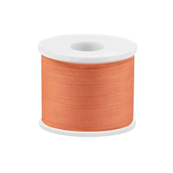 Лента (тесьма) шелковая 7.0 мм / 45.5±0.5 метров, №056 бл. оранжевый, Gamma SR-7