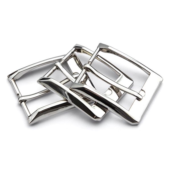 Пряжка ременная металл 35 мм (G.Silver) MR98, 3 шт