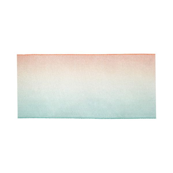 Лента капроновая (органза) двухцветная 38.0 мм / 22.5 метров, 034/093 малиновый/т.морская волна, Blitz ORP-38