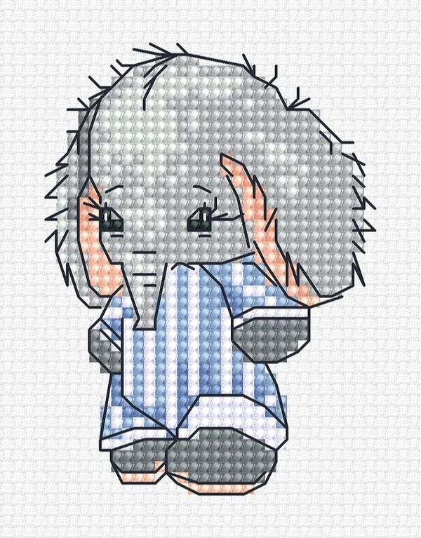 Набор для вышивания нитками Luca-S, Моя первая вышивка 7х7,5 см