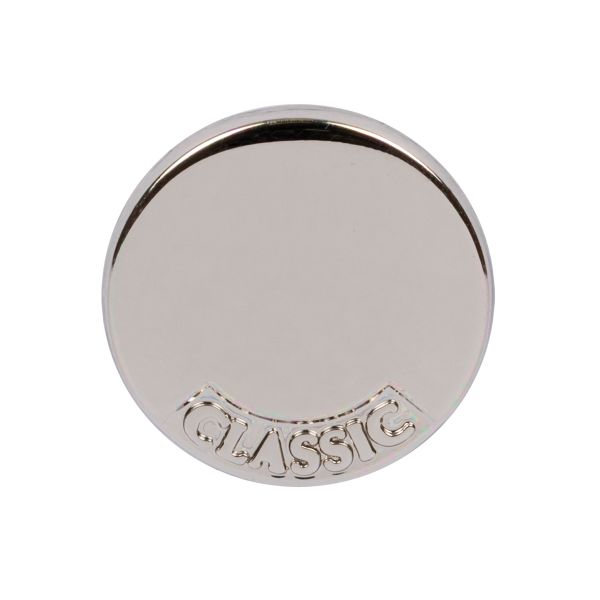 Кнопка Альфа (S-образная) ⌀20.0 мм, 36 шт, металл, нерж., 04 никель, MIKRON JK 001