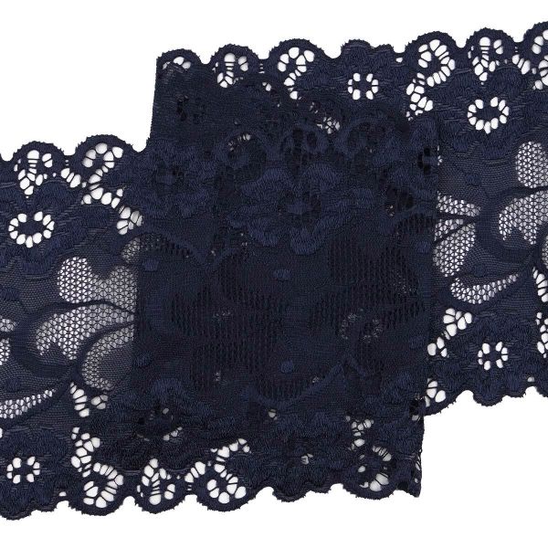 Кружево бельевое эластичное 150 мм / 13.72 м, цв. C147 т.синий