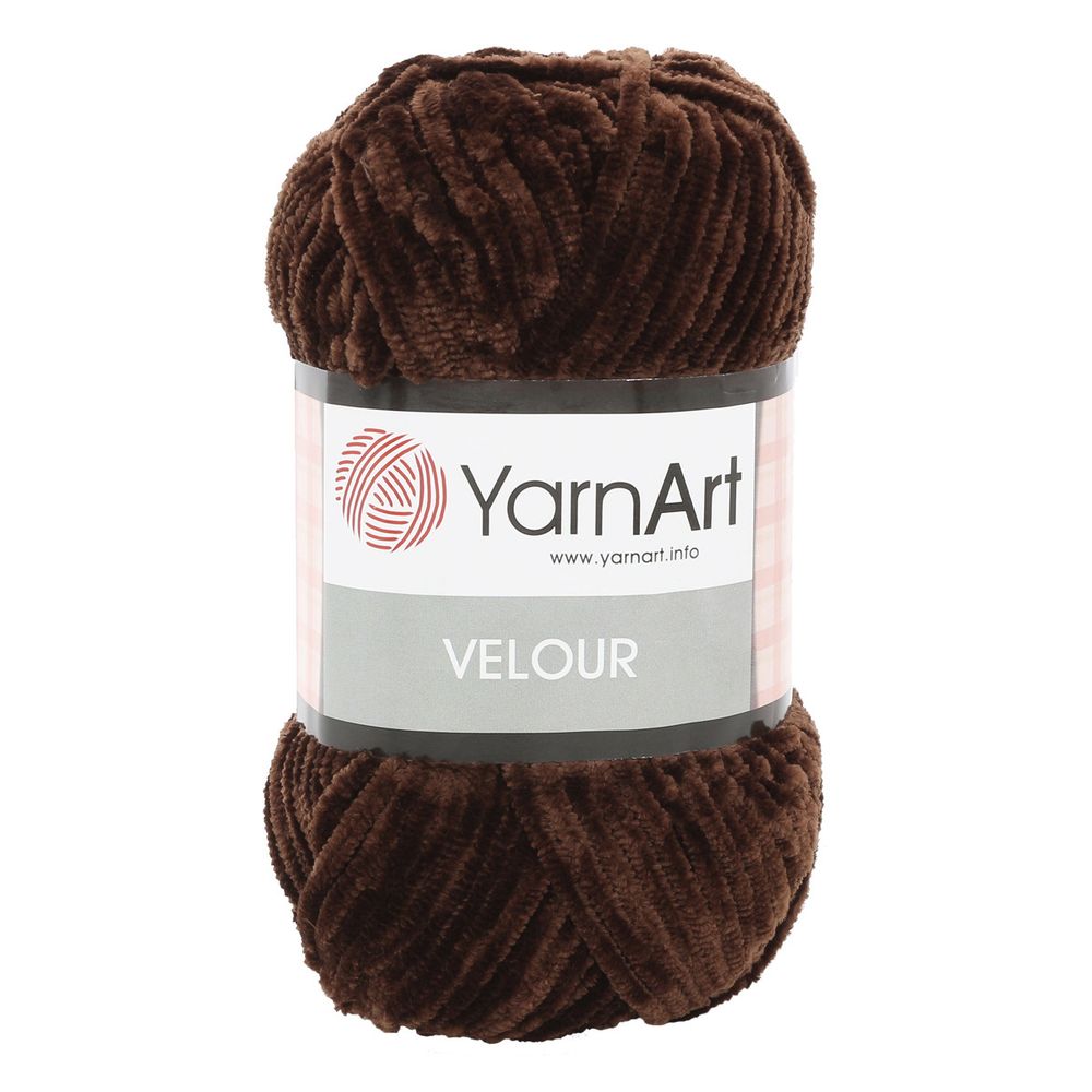 Пряжа YarnArt (ЯрнАрт) Velour / уп.5 мот. по 100 г, 170м, 852 шоколад