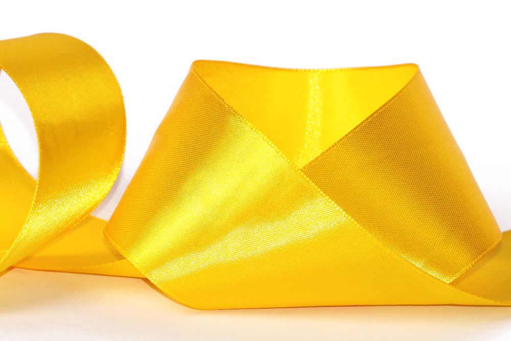 Лента атласная 1-сторонняя 50.0 мм / 33±2 метра, 119 бежево-желтый, Gamma