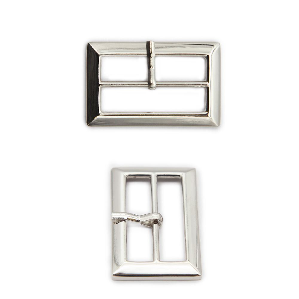 Пряжка ременная металл 30 мм, никель, 10 шт, S090055
