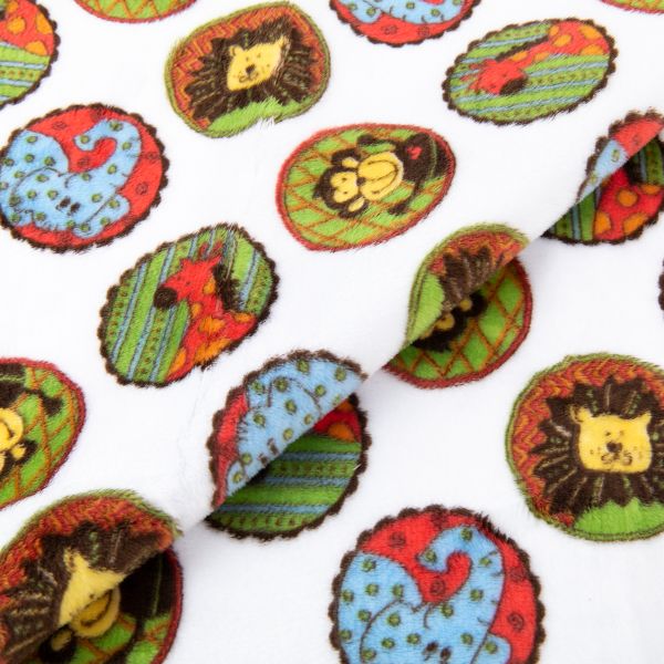 Плюш (ткань) Peppy Born to be wild, 440±5 г/м², 48х48 см, ringlet multi