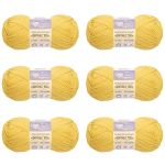 Пряжа Люблю вязать Фитнес 100 / уп.6 мот. по 50 г, 100 м, 344 лимонный