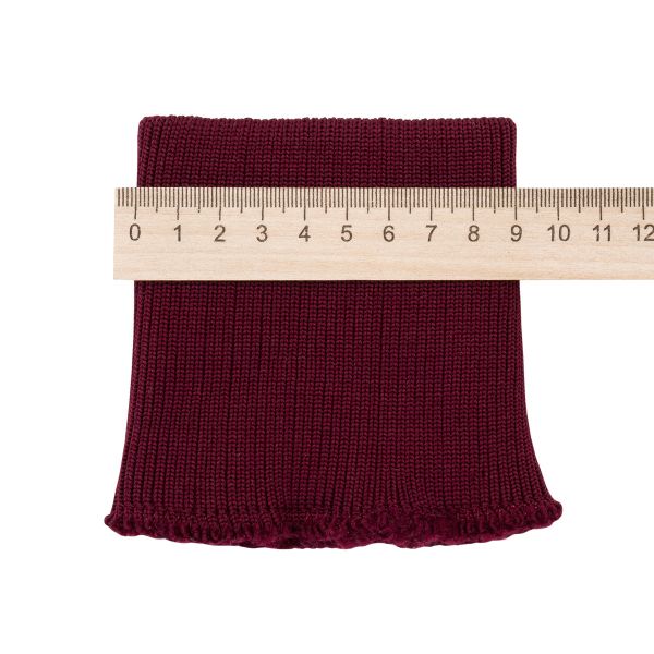 Манжеты трикотажные 9.0х9.5 см, 1 пара, средней плотности 14 кл, 1х1, 8052 бордо