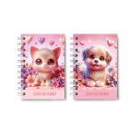 Записная книжка на гребне A7 40 л. 12 шт, клетка, Весёлые игрушки 01176, Светоч ЗК108