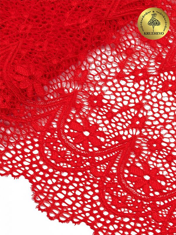Кружево бельевое эластичное 220 мм / 10 м, 241, цв.SD163 красный, Kruzhevo