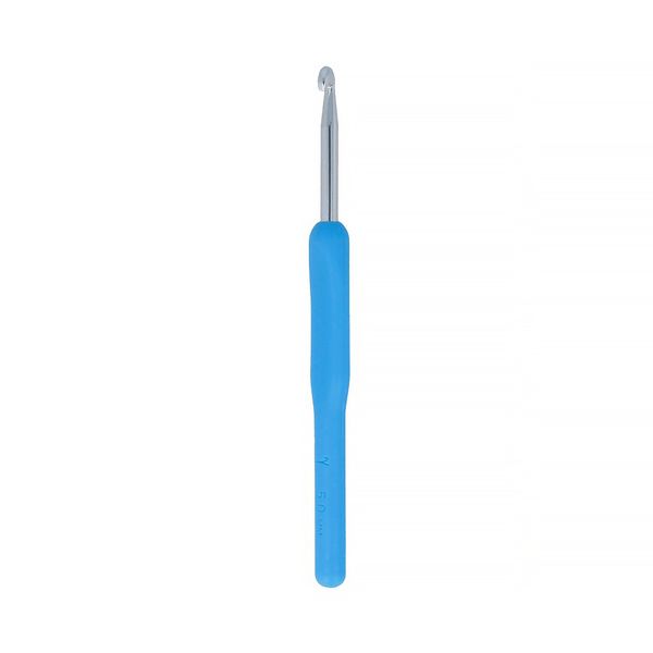 Крючок для вязания с пластиковой ручкой металл ⌀5,0 мм, 14 см, в чехле, Gamma MHP