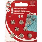 Кнопка пришивная металл ⌀10.0 мм, 8 шт, никель, KOH-I-NOOR 10 (KIN1000 №2)