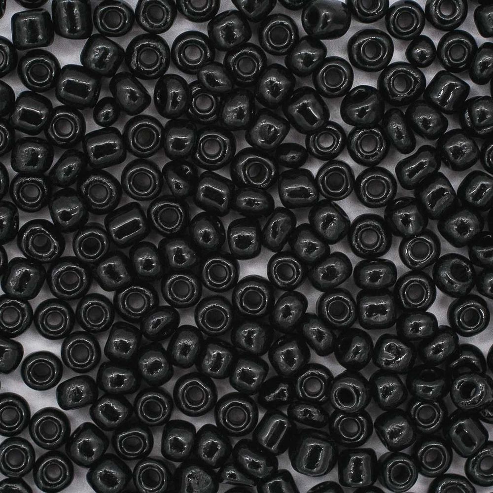 Бисер Astra&amp;Craft 6/0 (4.1 мм), 150 г (10х15 г), цв. 49 черный/непрозрачный
