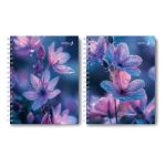 Тетрадь общая с твердой обложкой, глянцевая ламинация A5 120 л. на гребне 65 г/м², белизна 100% 4 шт клетка, 01550 Утренняя роса, Светоч Т206