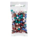 Бусины пластик ⌀8 мм, 50 г, микс цвета, круглые, Astra&Craft (микс), 1AL121-2