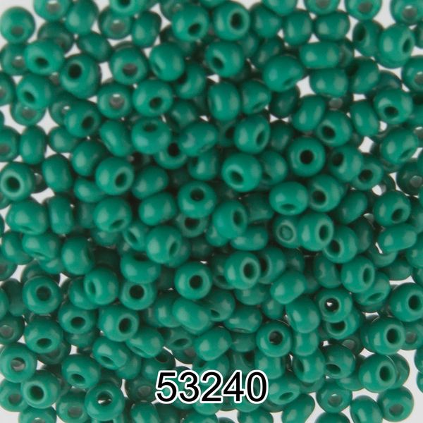 Бисер Preciosa 10/0 (2.3 мм), 500 г, 53240 (Ф176) зеленый