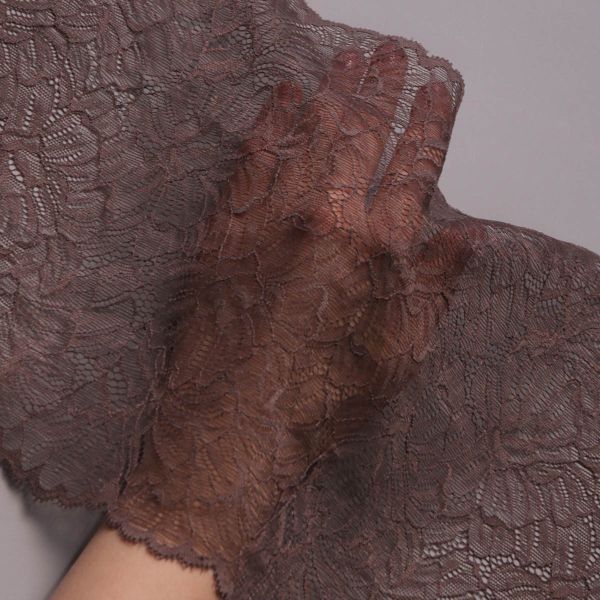 Кружево бельевое эластичное 240 мм / 13.72 м, цв. C072 шиншилла