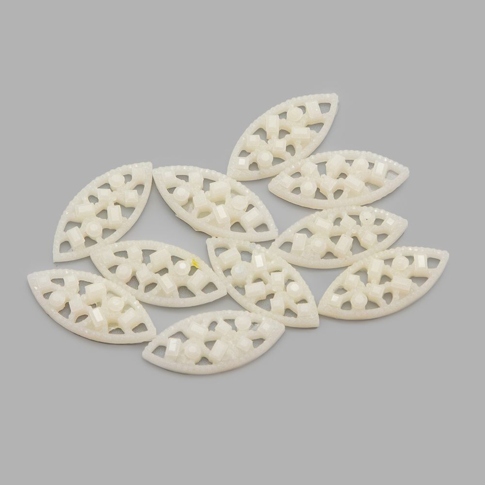 Украшение 10х23 (белый), CON2516, 10 шт