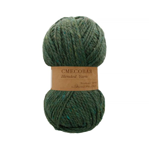 Пряжа Пехорская ПТ Смесовая 70% акрил, 30% шерсть, 5 шт, х200 г 200 м, №434 зеленый, Пехорка Смесовая