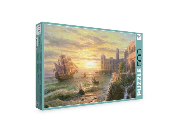Пазл 500 элементов, Закат над морем, PZL-500/12, Фрея