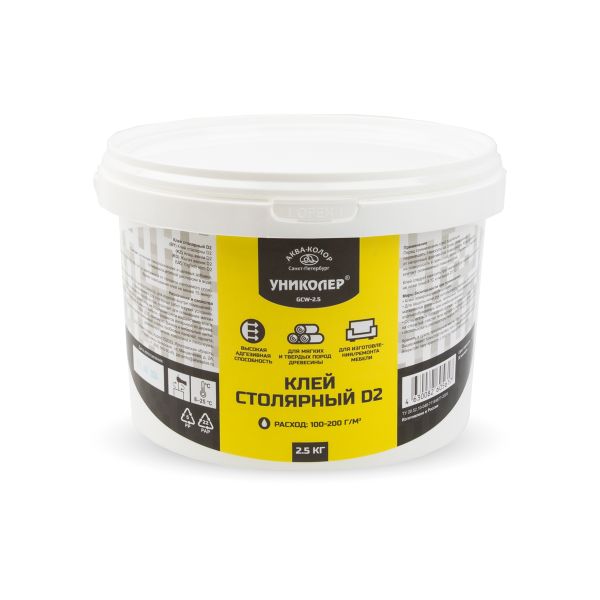 Клей столярный GCW-2.5, 2.5 кг, Униколер, GCW-2.5