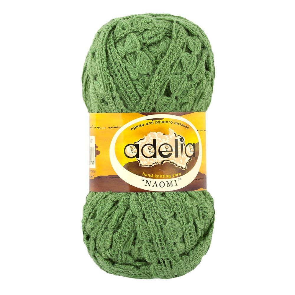 Пряжа Adelia Naomi / уп.5 мот. по 100г, 24м, 07 зеленый
