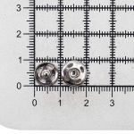 Кнопка пришивная металл ⌀10.0 мм, никель, 36 шт